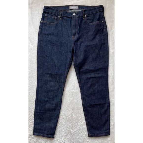 EVERLANE Ankle High Rise Skinny Jean in Dark Indigo, Size 32 - Picture 12 of 16